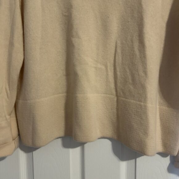 Everlane Cashmere Sweater Raglan Mock Neck Pullover Light Blush Pink Small Women - Picture 4 of 10